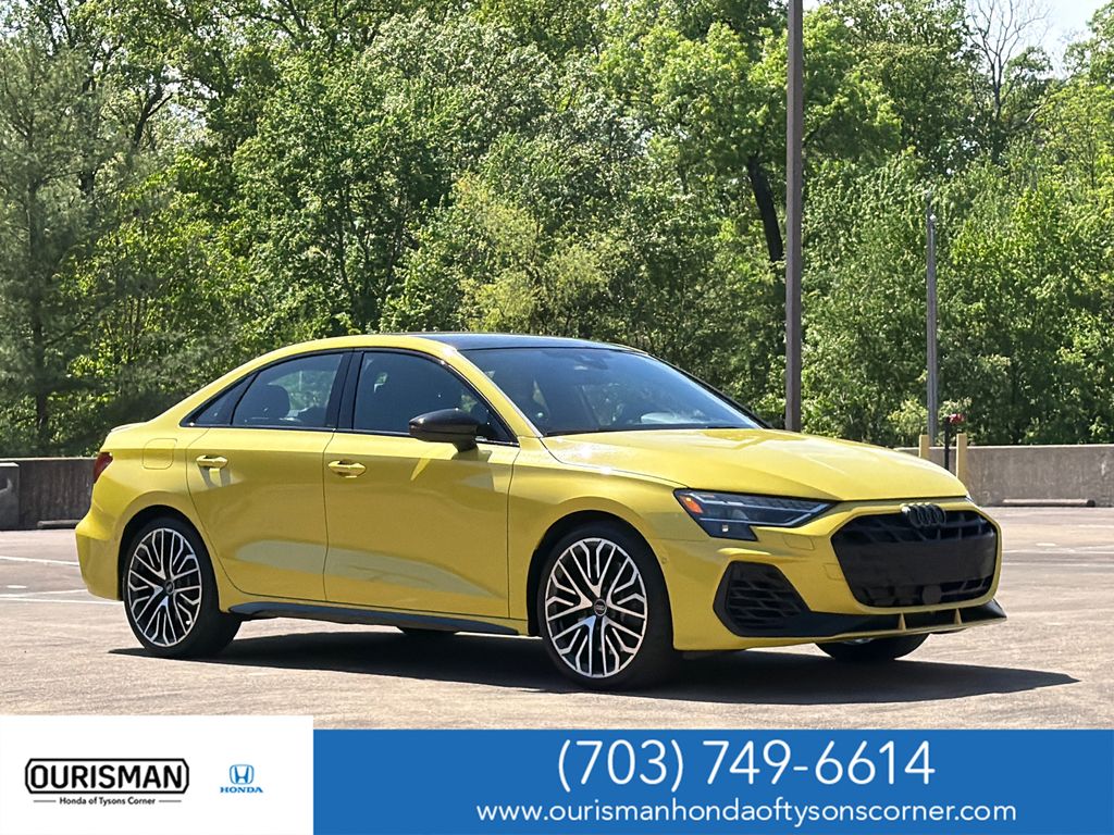 Python Yellow Metallic 2025 Audi S3 2.0T quattro Prestige Sedan All-Wheel Drive 7-Speed Automatic