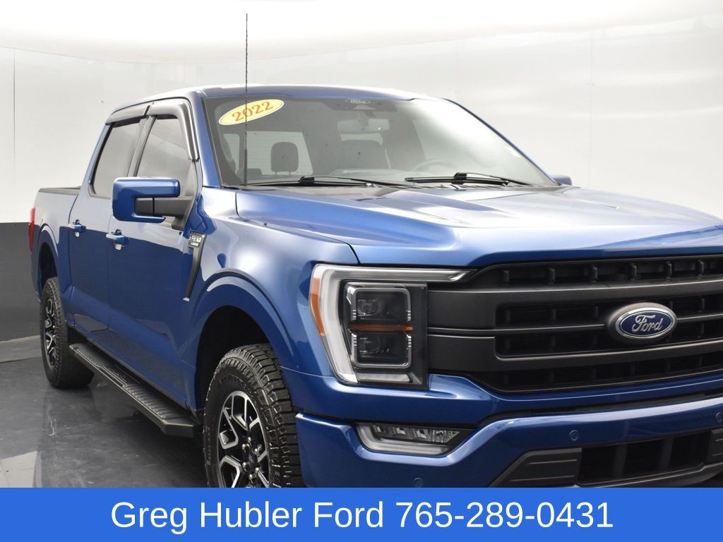 Blue Metallic 2022 Ford F-150 Pickup Truck Four-Wheel Drive Automatic