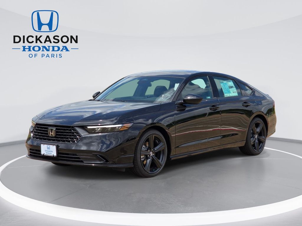 Black 2026 Honda Accord Hybrid Sport-L FWD Sedan Front-Wheel Drive Continuously Variable Transmission