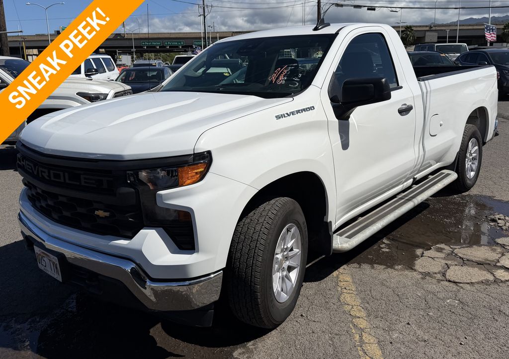 Summit White 2025 Chevrolet Silverado 1500 Pickup Truck 4X2 Automatic