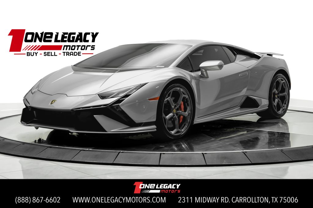 Gray 2023 Lamborghini Huracan Tecnica RWD Coupe Rear-Wheel Drive 7-Speed Manual