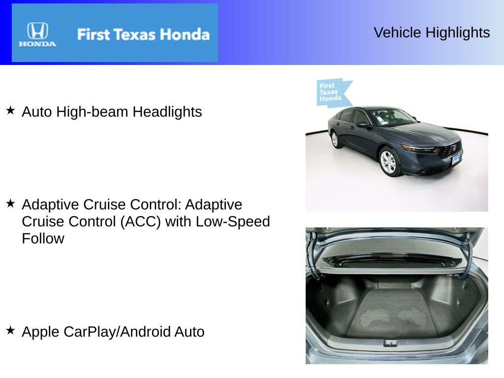 Used Car 2025 Honda Accord  Lx For Sale Under $30,000 In Austin, Texas