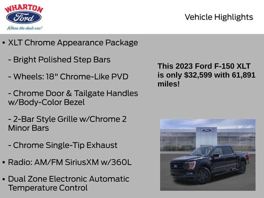 2023 Ford F-150 XLT Black at DeMontrond Ford