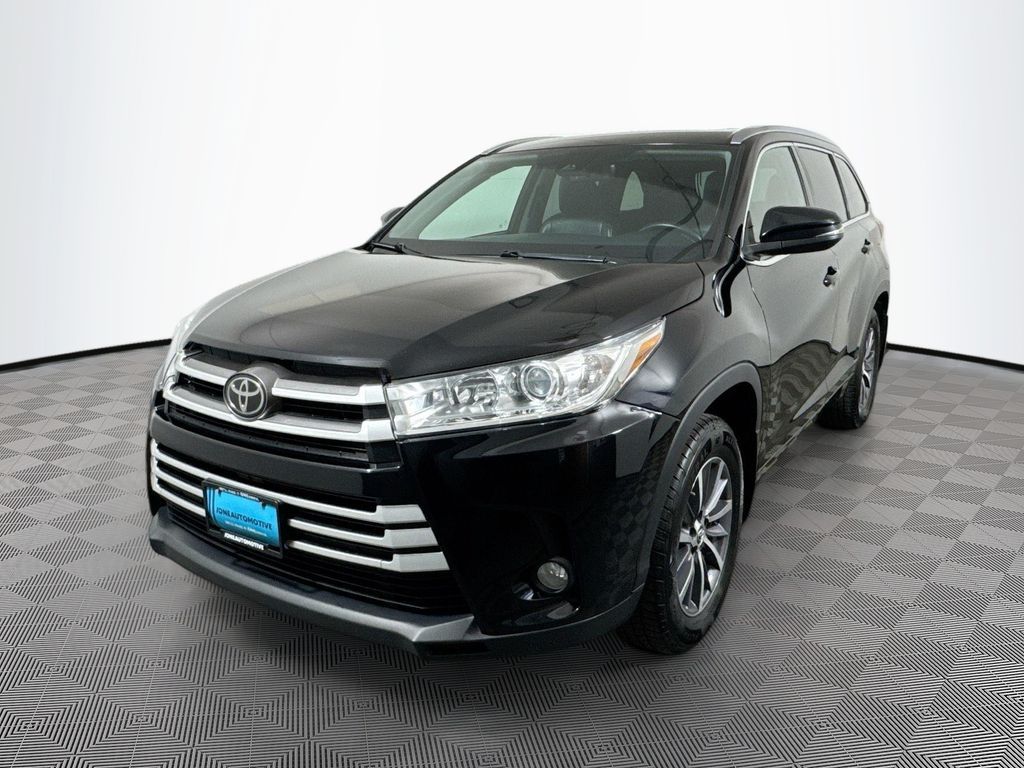 Midnight Black 2018 Toyota Highlander XLE AWD SUV / Crossover All-Wheel Drive 8-Speed Automatic