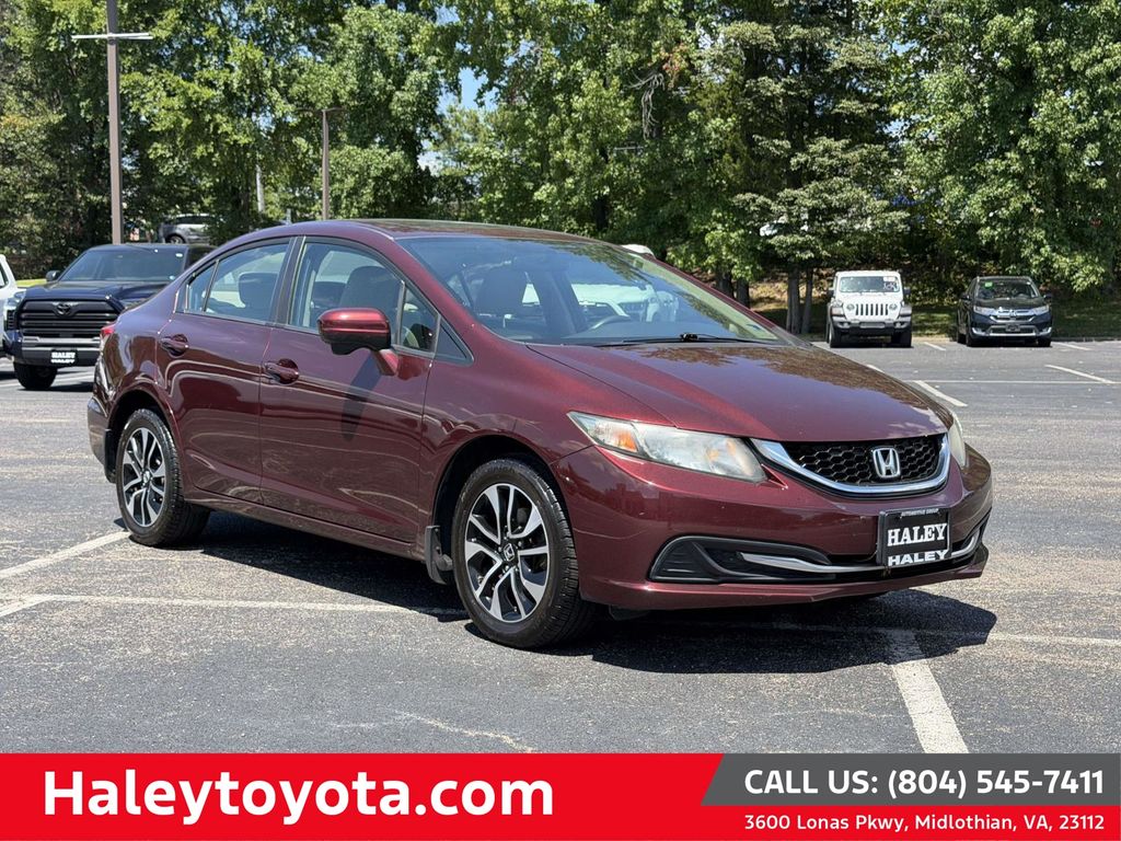 Red (Crimson Pearl) 2015 Honda Civic Sedan Front-Wheel Drive Continuously Variable Transmission