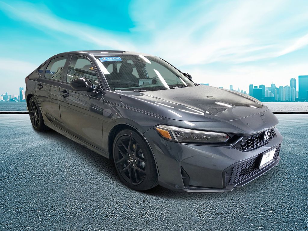 Meteorite Gray Metallic 2026 Honda Civic Sport FWD Sedan Front-Wheel Drive Continuously Variable Transmission