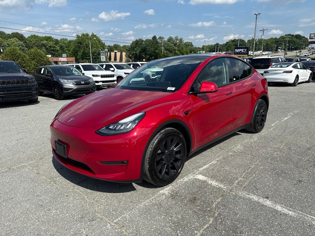 Red Multi-Coat 2021 Tesla Model Y Long Range AWD SUV / Crossover All-Wheel Drive 1-Speed Automatic