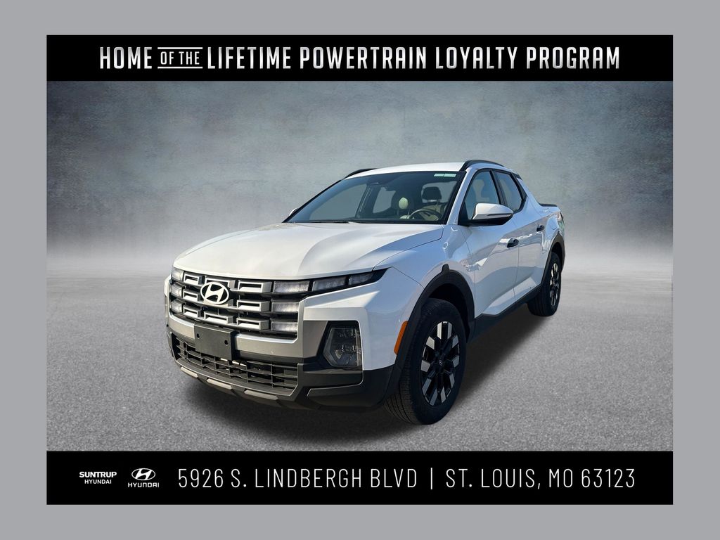 Atlas White 2025 Hyundai Santa Cruz SEL Crew Cab FWD Pickup Truck Front-Wheel Drive 8-Speed Automatic