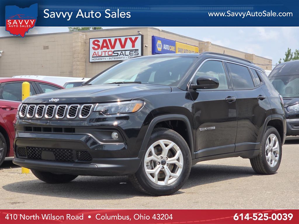 Diamond Black Crystal Pearlcoat 2025 Jeep Compass SUV / Crossover Four-Wheel Drive 8-Speed Automatic