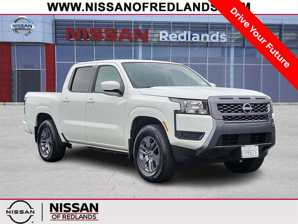 Glacier White 2025 Nissan Frontier Pickup Truck 4X2 9-Speed Automatic Overdrive
