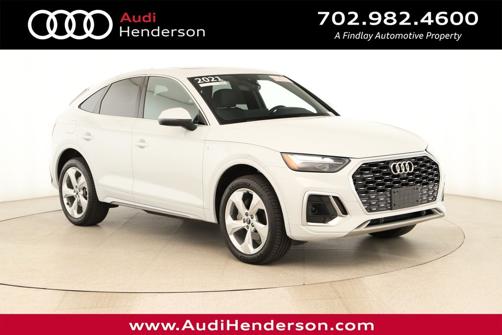 Glacier White Metallic 2021 Audi Q5 Sportback quattro Premium Plus 45 TFSI AWD Sedan All-Wheel Drive 7-Speed Automatic