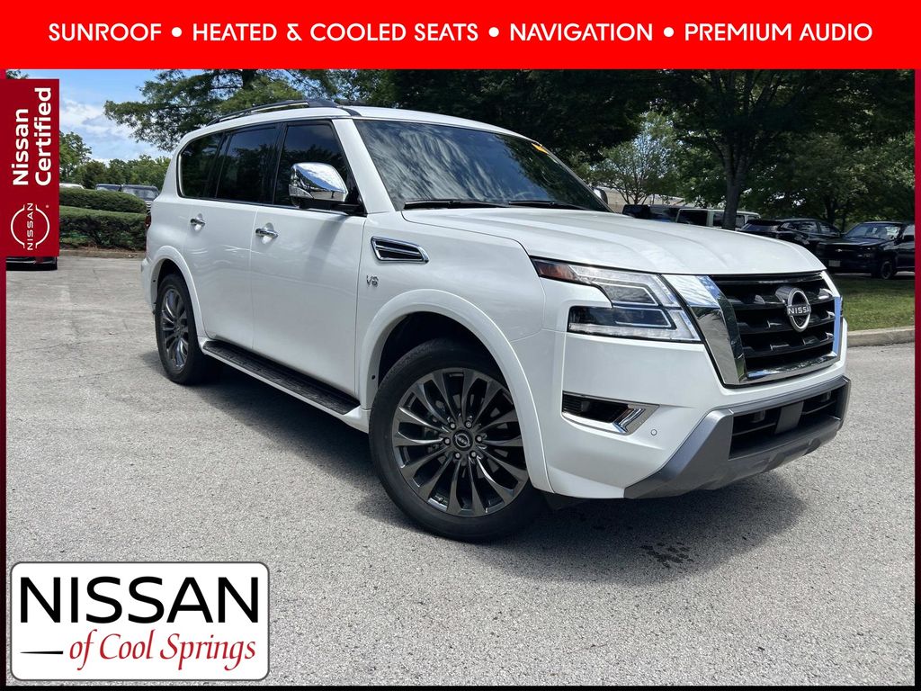 Aspen White 2022 Nissan Armada SUV / Crossover 4X2 7-Speed Automatic