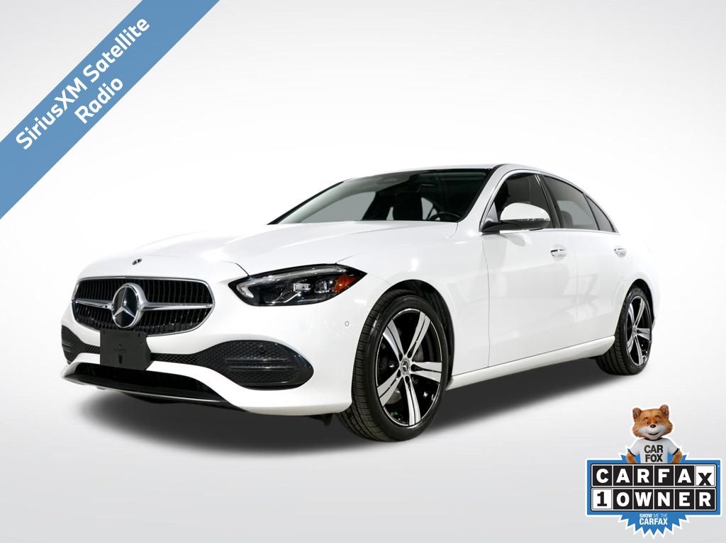 White 2025 Mercedes-Benz C-Class C 300 RWD Sedan Rear-Wheel Drive 9-Speed Automatic