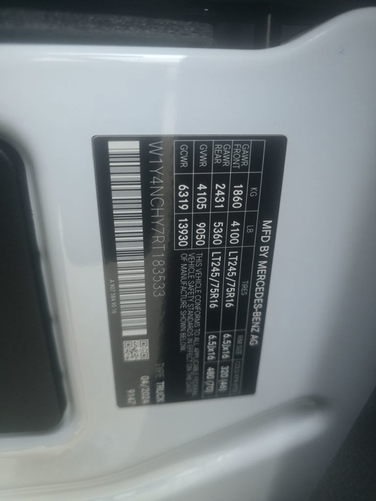 2024 Mercedes-Benz Sprinter 2500 Cargo 170 WB White at John Sisson Motors