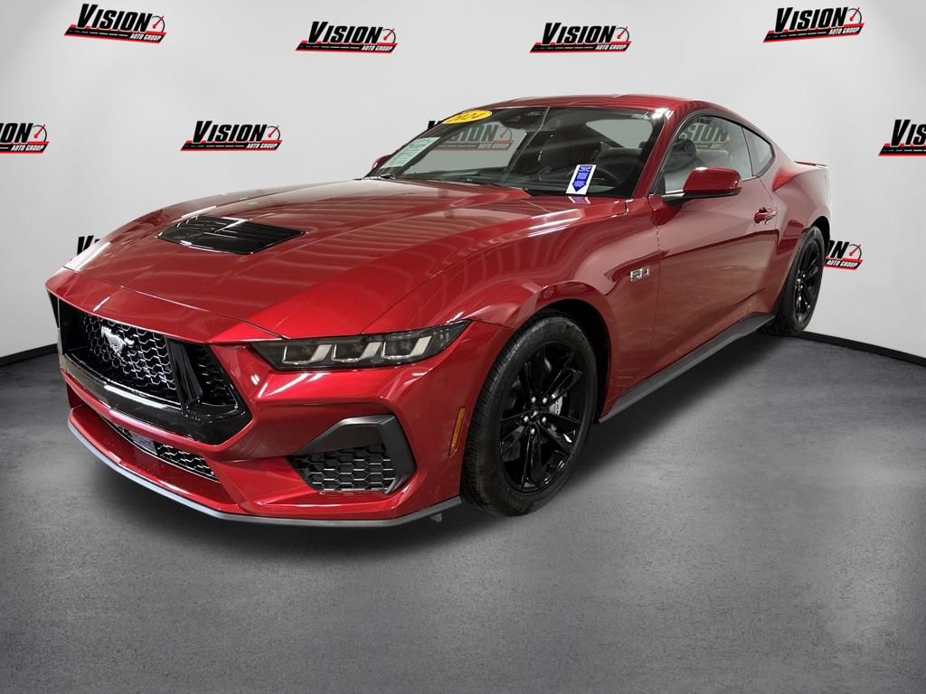 Red Metallic 2024 Ford Mustang Coupe Rear-Wheel Drive 6-Speed Manual
