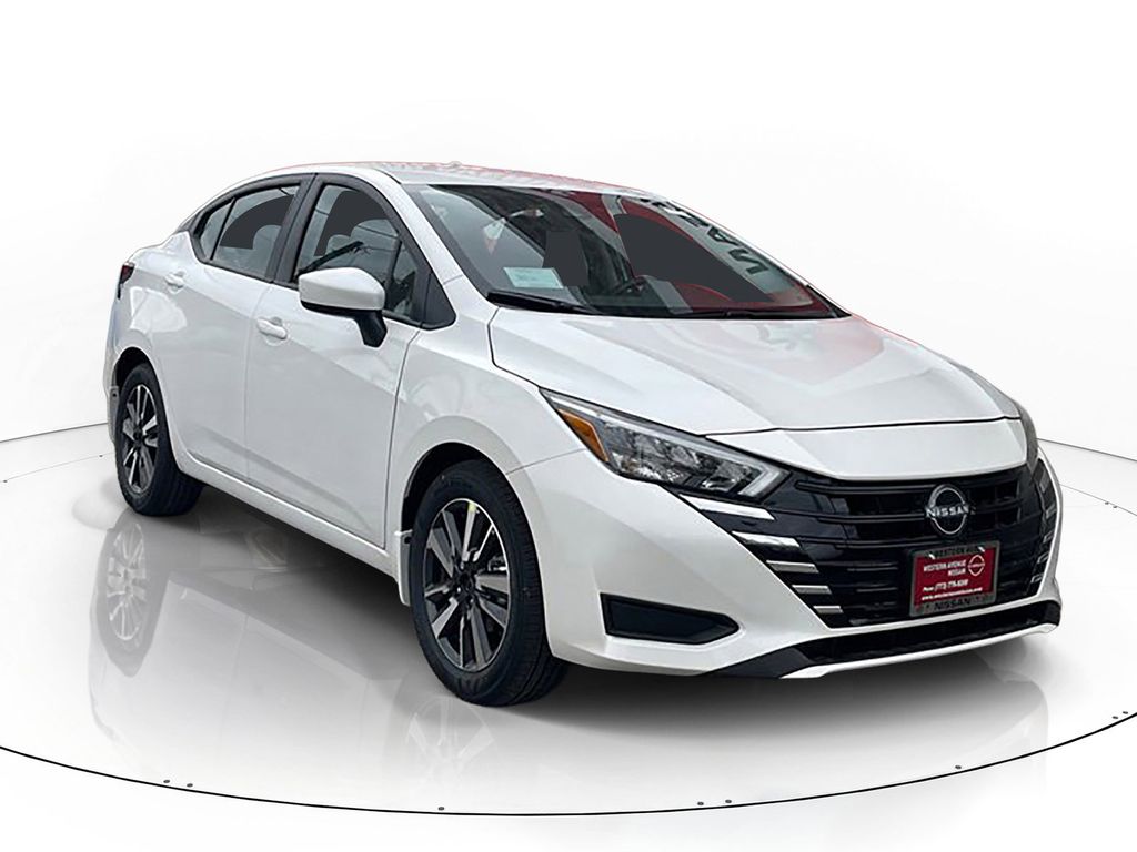 Aspen White Tricoat 2025 Nissan Versa SV FWD Sedan Front-Wheel Drive Continuously Variable Transmission