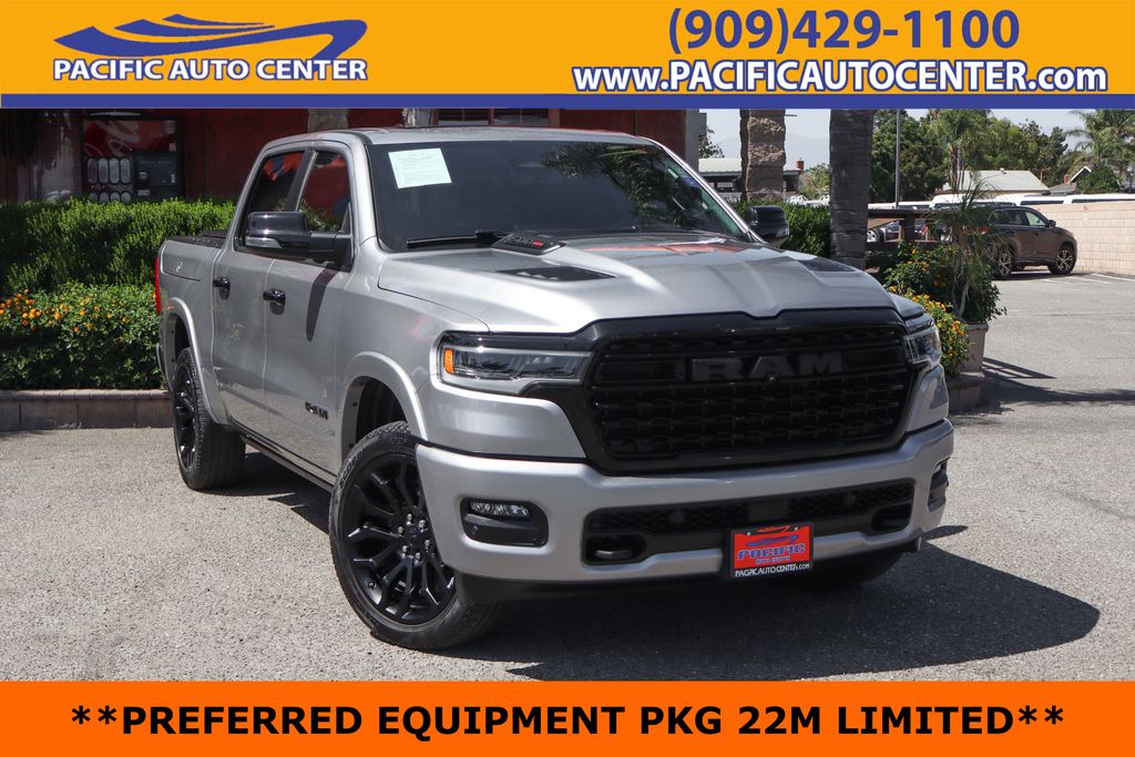 Billet Silver Metallic Clearcoat 2025 RAM 1500 Limited Crew Cab 4WD Pickup Truck Four-Wheel Drive 8-Speed Automatic
