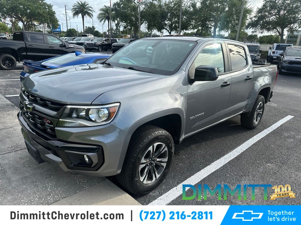 Gray (Satin Steel Metallic) 2021 Chevrolet Colorado Pickup Truck Four-Wheel Drive 8-Speed Automatic