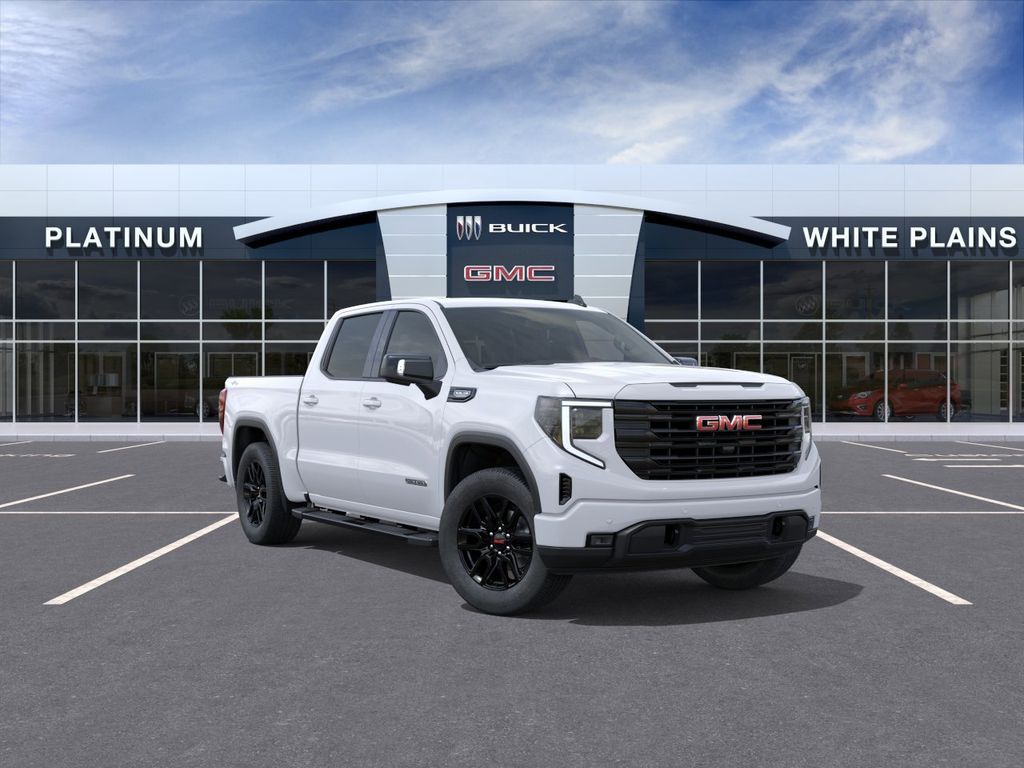 Summit White 2026 GMC Sierra 1500 Elevation Crew Cab 4WD Pickup Truck Four-Wheel Drive Automatic