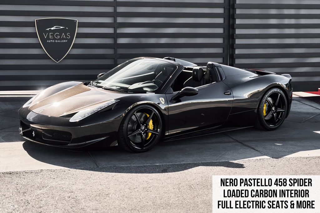 Nero Pastello 2015 Ferrari 458 Italia Spider RWD Convertible Rear-Wheel Drive 7-Speed Dual Clutch
