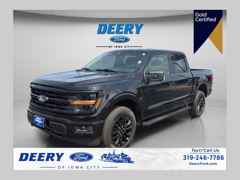 Agate Black Metallic 2024 Ford F-150 Pickup Truck Four-Wheel Drive 10-Speed Automatic