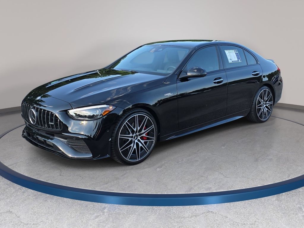 Black 2026 Mercedes-Benz C-Class AMG C 43 4MATIC Sedan All-Wheel Drive 9-Speed Automatic