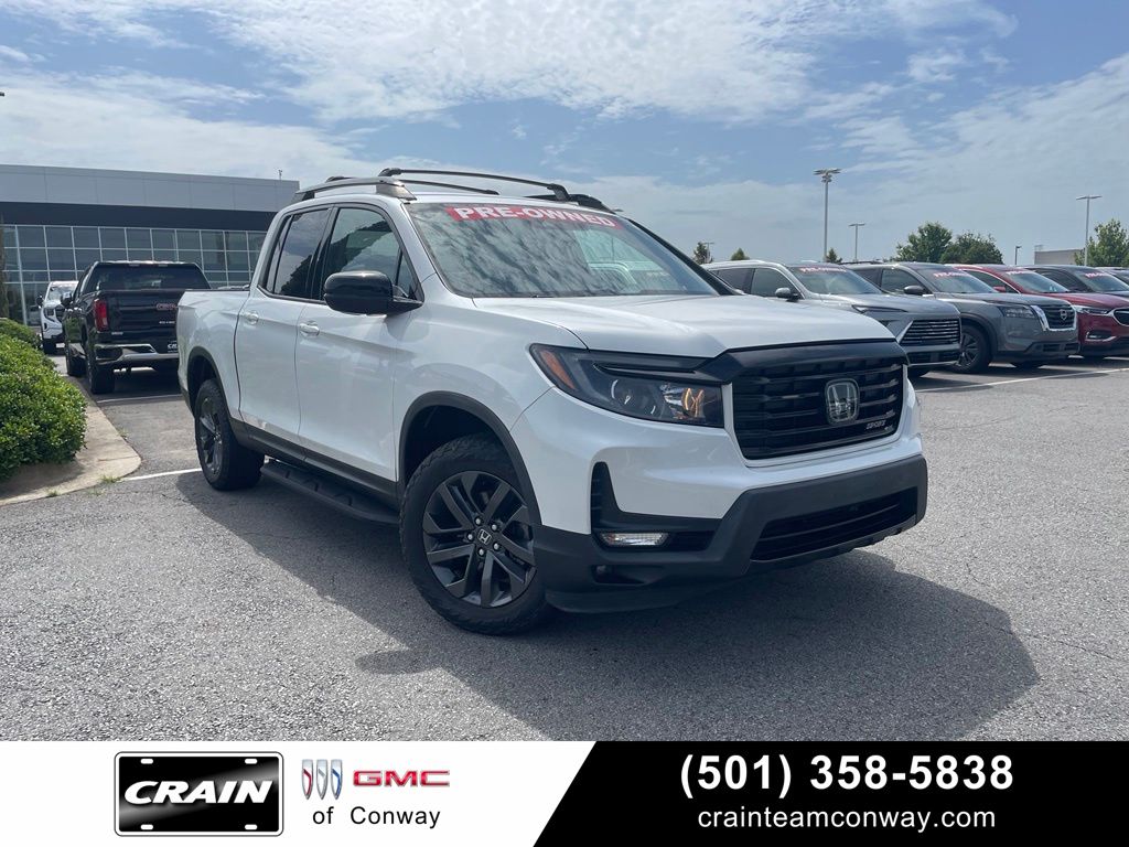 Platinum White Pearl 2021 Honda Ridgeline Pickup Truck All-Wheel Drive 9-Speed Automatic