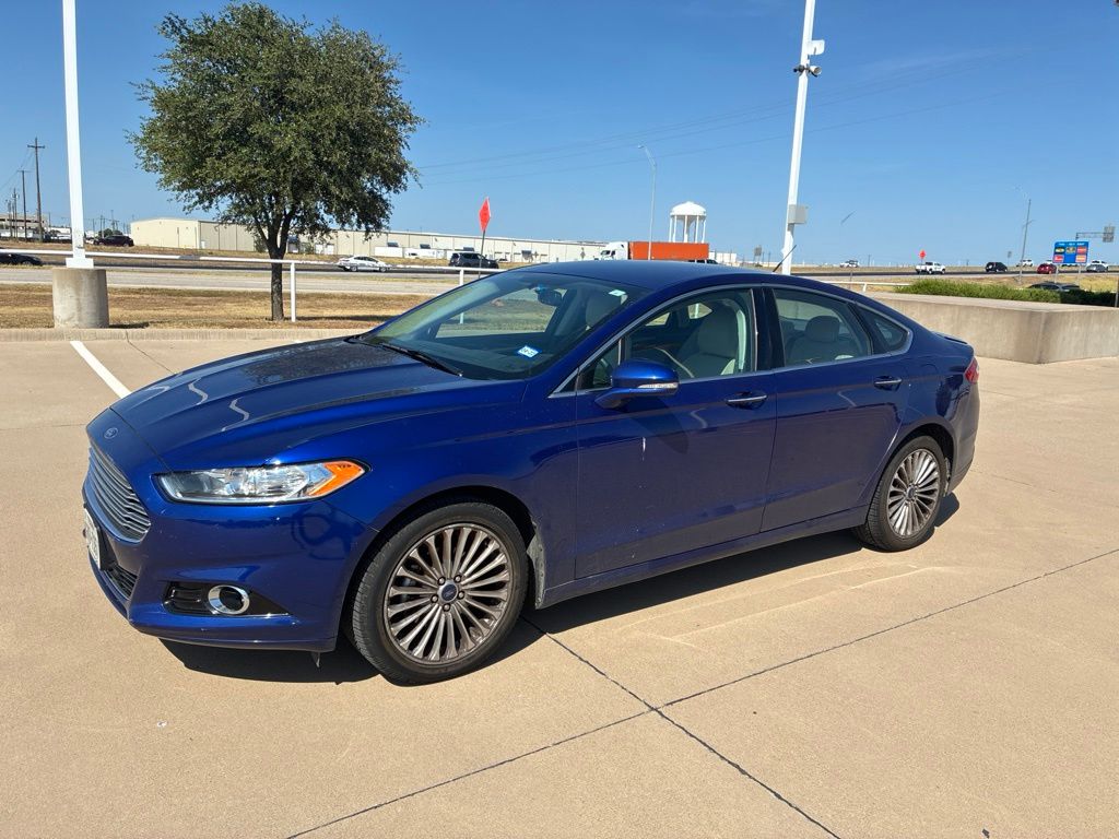 Blue 2016 Ford Fusion Sedan All-Wheel Drive 6-Speed Automatic