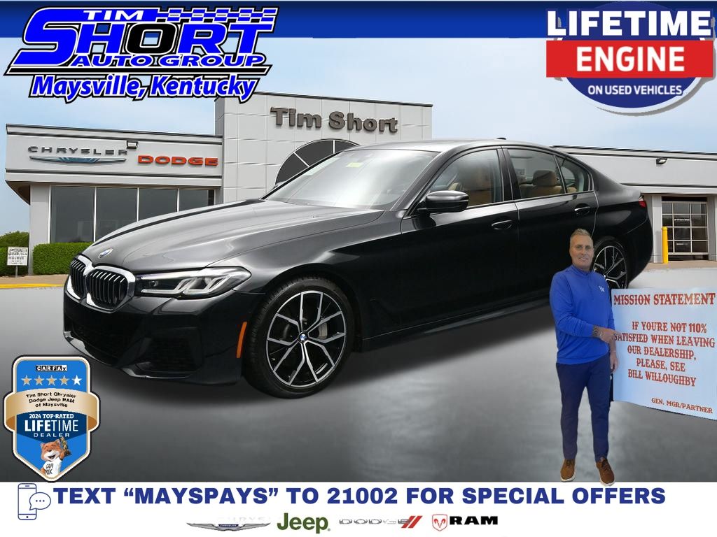 Black Sapphire Metallic 2023 BMW 5 Series Sedan All-Wheel Drive 8-Speed Automatic