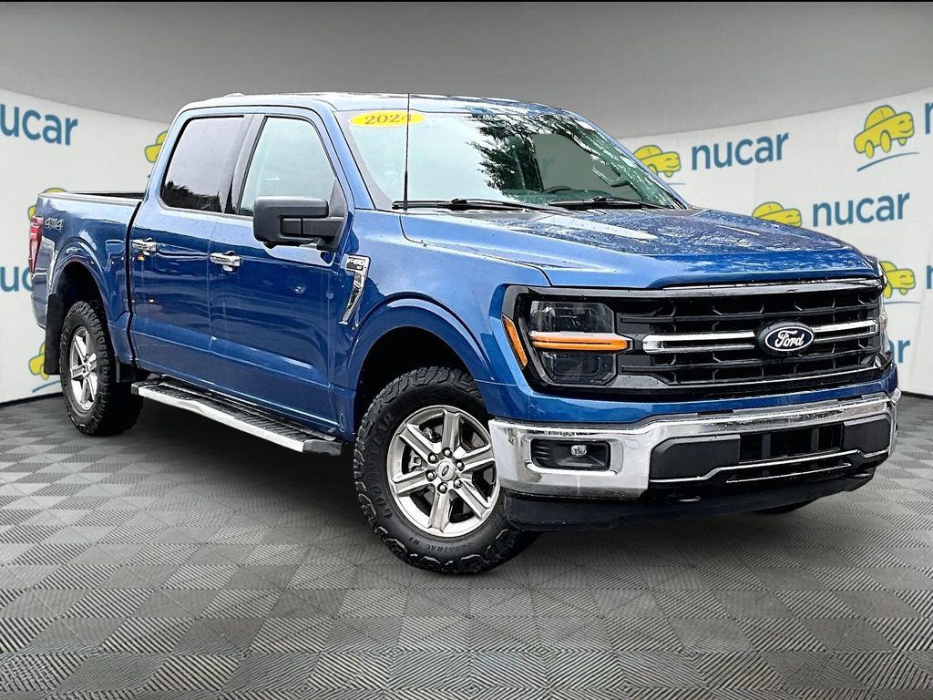 Blue 2024 Ford F-150 XLT SuperCrew 4WD Pickup Truck Four-Wheel Drive Automatic