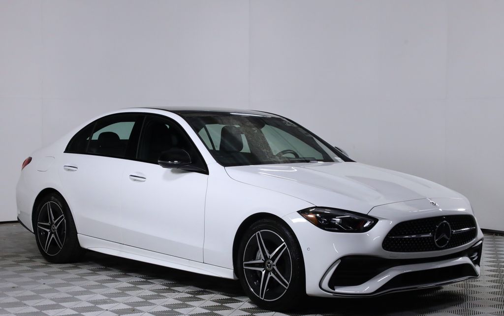 Polar White 2025 Mercedes-Benz C-Class Sedan All-Wheel Drive 9-Speed Automatic
