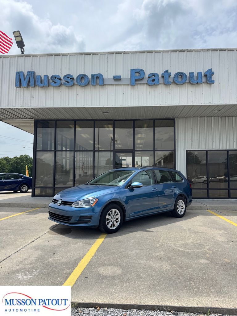 Blue 2017 Volkswagen Golf SportWagen Wagon Front-Wheel Drive 6-Speed Automatic