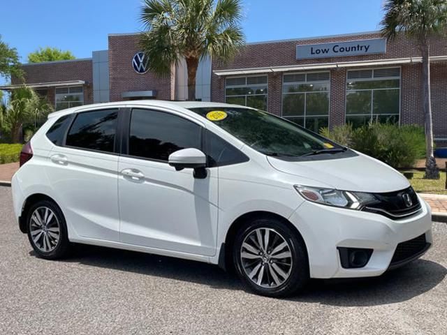 White 2016 Honda Fit Hatchback Front-Wheel Drive Continuously Variable Transmission