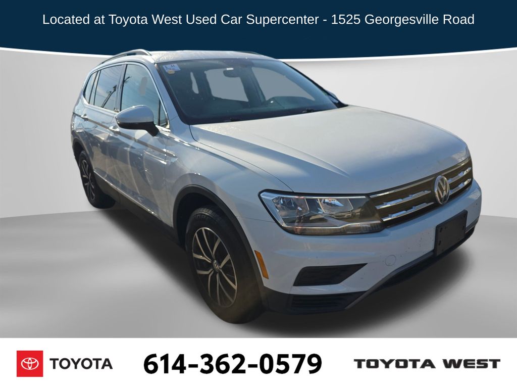 Pure White 2021 Volkswagen Tiguan SUV / Crossover All-Wheel Drive 8-Speed Automatic