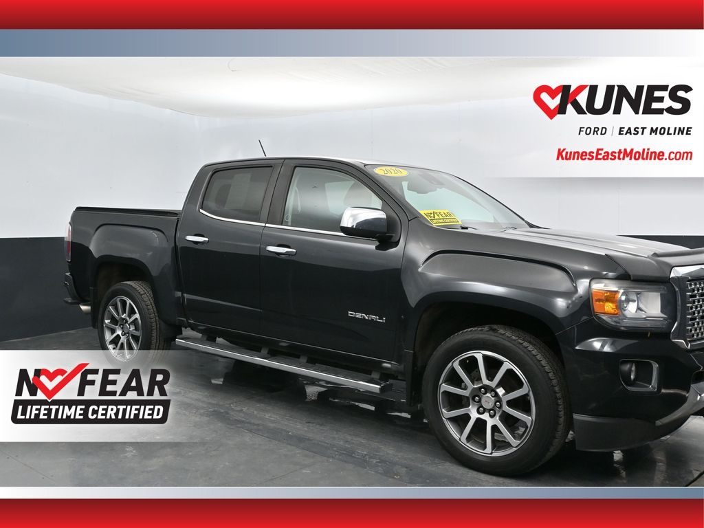Carbon Black Metallic 2020 GMC Canyon Denali Crew Cab 4WD Pickup Truck Four-Wheel Drive 8-Speed Automatic