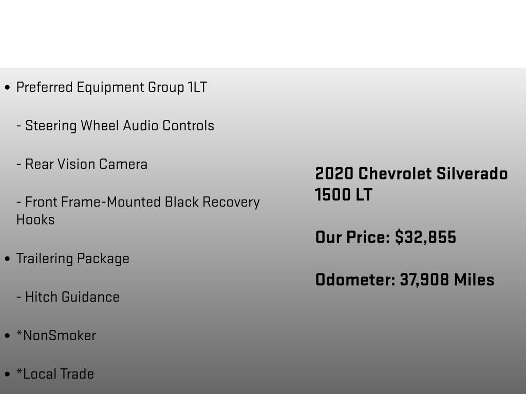 2020 Chevrolet Silverado 1500 LT White at Bob Ruth Ford