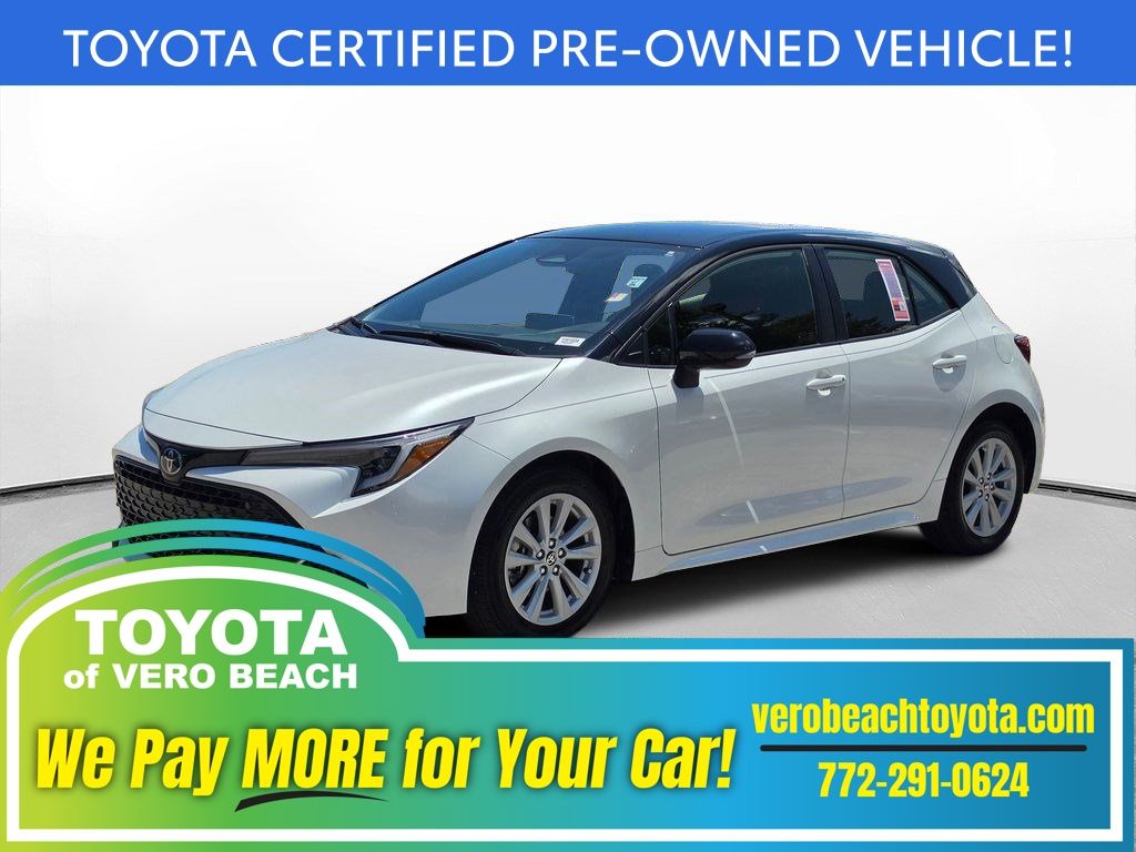 Midnight Black Metallic 2025 Toyota Corolla Hatchback Hatchback Front-Wheel Drive Continuously Variable Transmission
