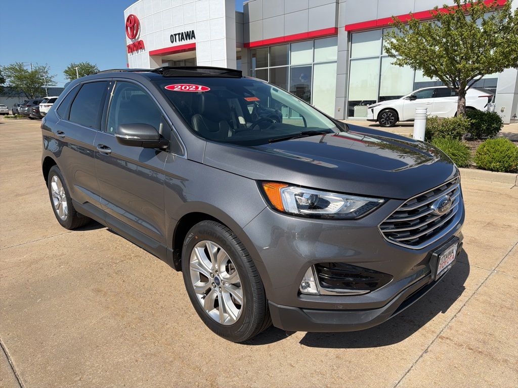 Carbonized Gray Metallic 2021 Ford Edge Titanium AWD SUV / Crossover All-Wheel Drive 8-Speed Automatic