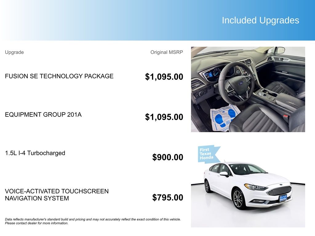 Used Car 2017 Ford Fusion  Se For Sale Under $12,000 In Austin, Texas