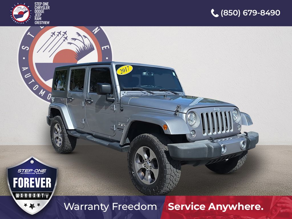 Billet Silver Metallic Clearcoat 2017 Jeep Wrangler Unlimited Sahara 4WD SUV / Crossover Four-Wheel Drive 5-Speed Automatic