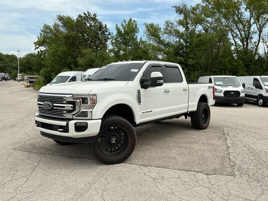 White Metallic 2021 Ford F-350 Super Duty Pickup Truck Four-Wheel Drive Automatic
