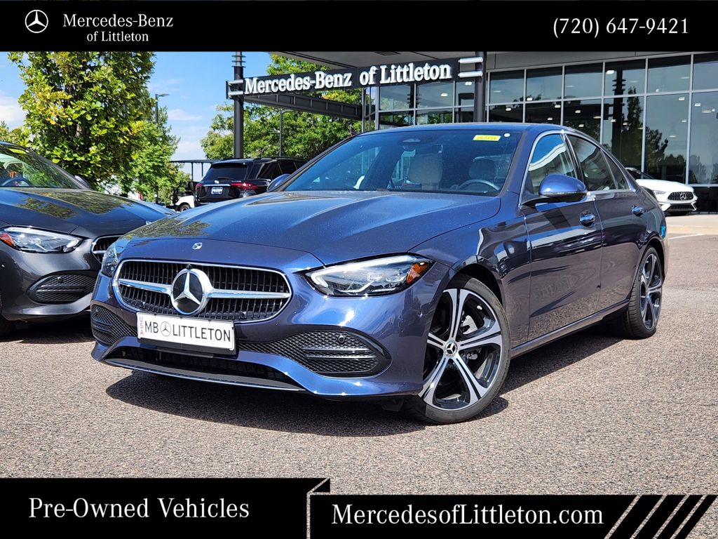 Twilight Blue Metallic 2026 Mercedes-Benz C-Class Sedan All-Wheel Drive 9-Speed Automatic