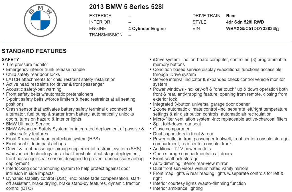 2013 BMW 5 Series 528i 18