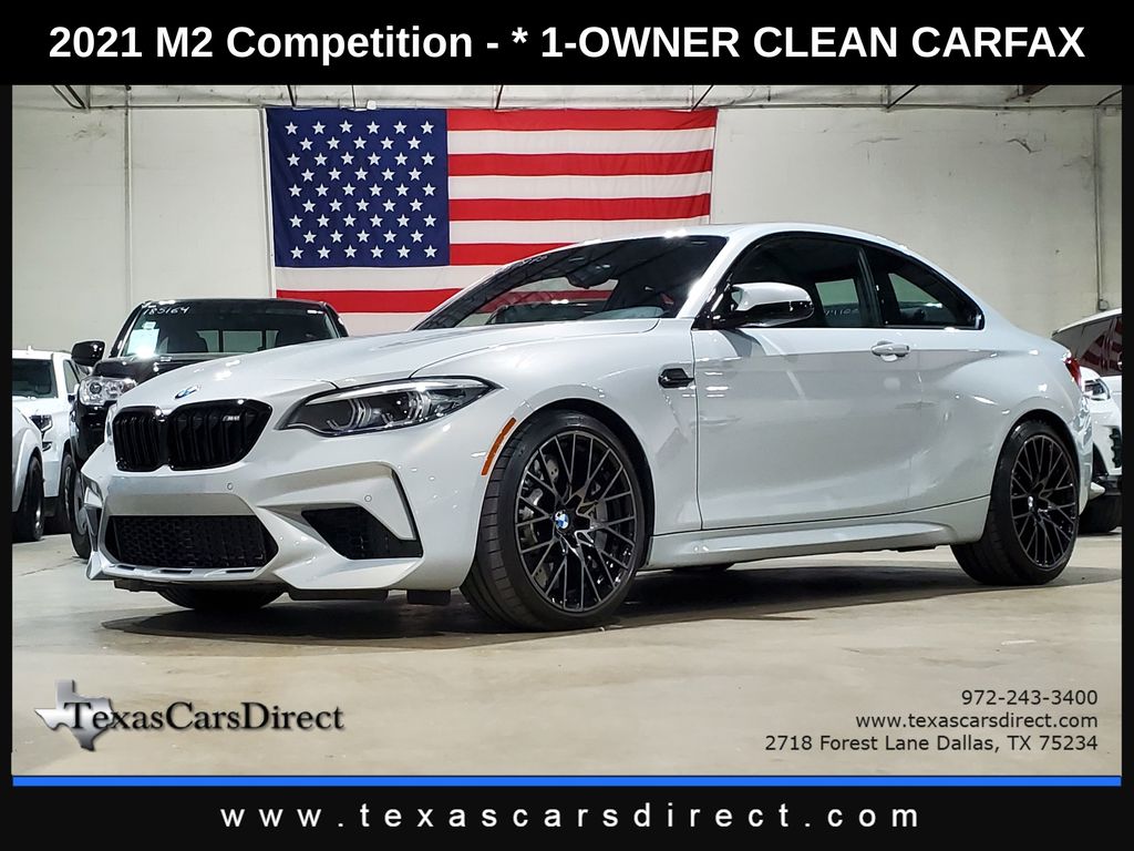 Hockenheim Silver Metallic 2021 BMW M2 Coupe Rear-Wheel Drive 7-Speed Automatic