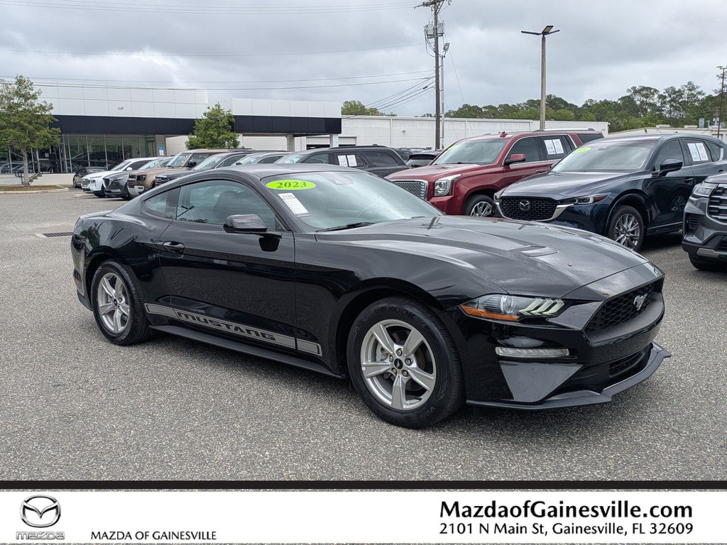 Shadow Black 2023 Ford Mustang EcoBoost Fastback RWD Coupe Rear-Wheel Drive 6-Speed Manual