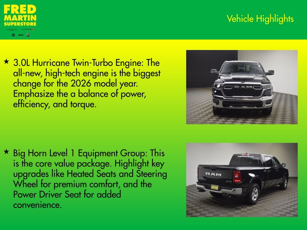 new 2026 Ram 1500 car, priced at $46,348