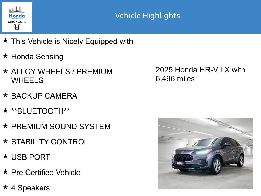 2025 Honda HR-V LX 7