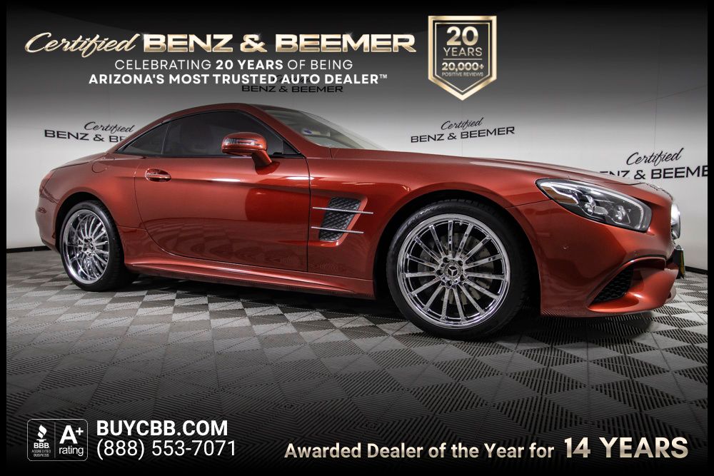 Red (Burgundy) 2018 Mercedes-Benz SL-Class Convertible Rear-Wheel Drive 9-Speed Automatic