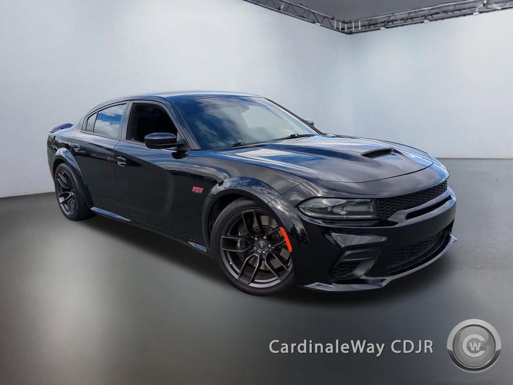 Pitch Black Clearcoat 2021 Dodge Charger Scat Pack Widebody RWD Sedan Rear-Wheel Drive 8-Speed Automatic
