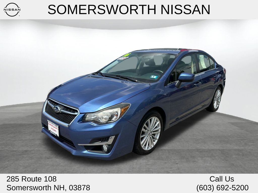 Quartz Blue Pearl 2016 Subaru Impreza Sedan All-Wheel Drive Continuously Variable Transmission